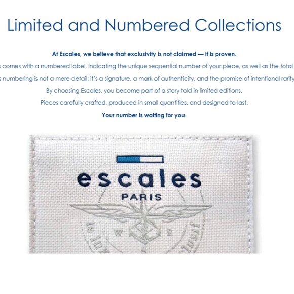 ESCALES Paris 100%‎ Linen Blouse  - Signed, Rare #409/435 Made - Picture 14 of 14